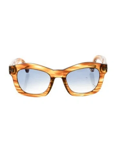Pre-owned Tom Ford Greta Wayfarer Sunglasses In Brown