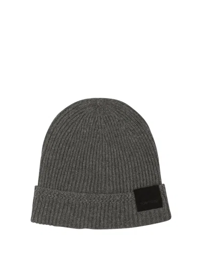 Tom Ford Grey Cashmere Hat In Gray