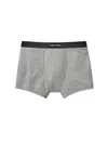 Tom Ford Logo-embroidered Cotton-blend Jersey Boxers In Grey