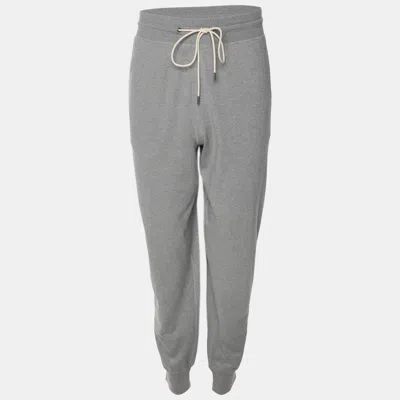 Pre-owned Tom Ford Grey Cotton Knit Jogger L In Gray