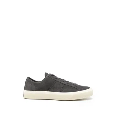 Tom Ford Grey Lace-up Sneakers In Multi