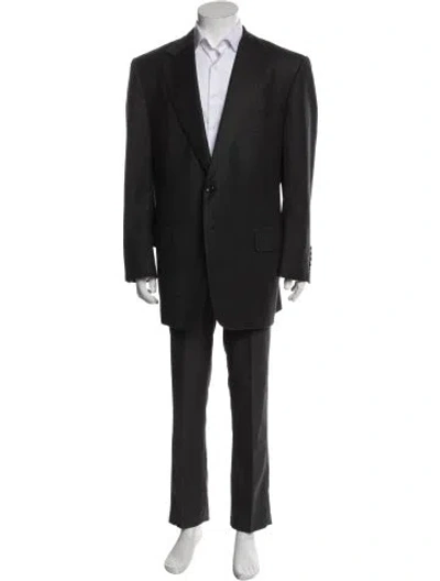 Pre-owned Tom Ford Grey Pattern Printed Blazer In Gray