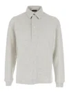 Tom Ford Cotton Blend Rugby Polo In Gray