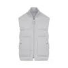 Tom Ford Quilted Ribbed Collar Side Pockets Jacket In Gray