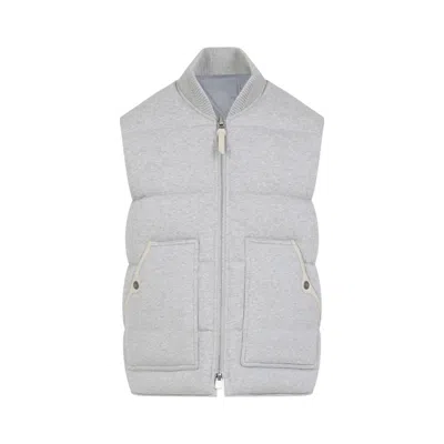 TOM FORD GREY SLEEVELESS ZIPPER VEST