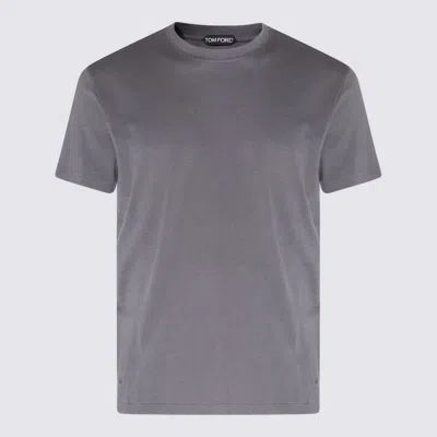 Tom Ford Grey T-shirt In Blue