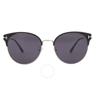 Tom Ford Grey Teacup Ladies Sunglasses Ft0898-k 01a 61 In Black / Gold / Grey / Rose / Rose Gold