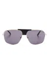 Tom Ford Tex Pilot-frame Sunglasses In Black