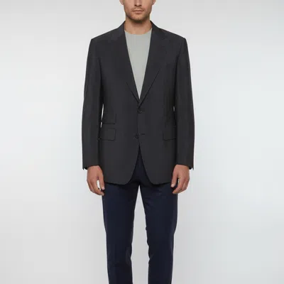 Pre-owned Tom Ford Grey Wool Blend Single Breasted Blazer Xxl In Gray