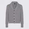 Tom Ford Shawl Collar Sweater Front Pockets In Gray