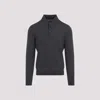 Tom Ford Premium Grey Wool Polo T-shirt In Grey