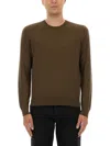 Tom Ford Fine Merino Virgin Wool Sweater In Brown