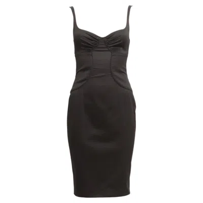 Pre-owned Tom Ford Gucci By  2003 Corset Knee Length Black Cocktail Dress