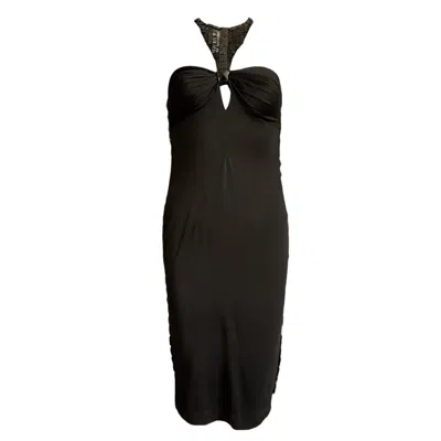 Pre-owned Tom Ford Gucci By  2004 Black Peek-a-boo Cocktail Dress