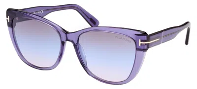 Pre-owned Tom Ford Gucci Gg1771s Black/grey (001) Sunglasses In Smoke Violet Shaded