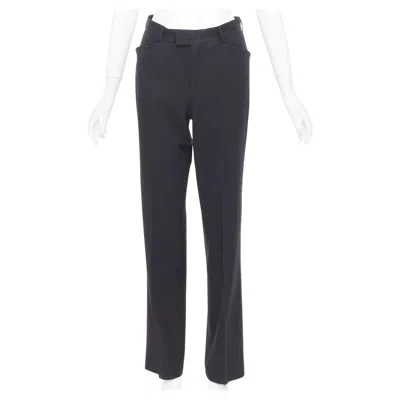 Pre-owned Tom Ford Gucci  Nylon Blend Trousers It38 Xs In Black