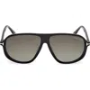 Tom Ford Guillaume 61mm Gradient Pilot Sunglasses