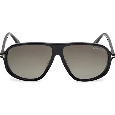 Tom Ford Guillaume 61mm Gradient Pilot Sunglasses