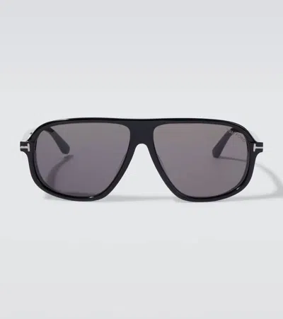 Tom Ford Guillaume Aviator Sunglasses In Black