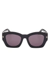 Tom Ford Guilliana 52mm Geometric Sunglasses In Black