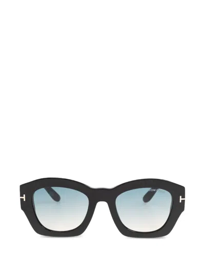 Tom Ford Guilliana Geometric-frame Sunglasses In Black