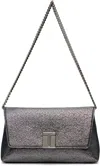 Tom Ford Gunmetal Mini Hammered-effect Fabric Nobile Bag