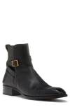 Tom Ford Black Supple Grain Kenneth Buckle Boots In Black