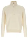 Tom Ford Half Zip Sweater Sweaters And Cardigans White In Neutral