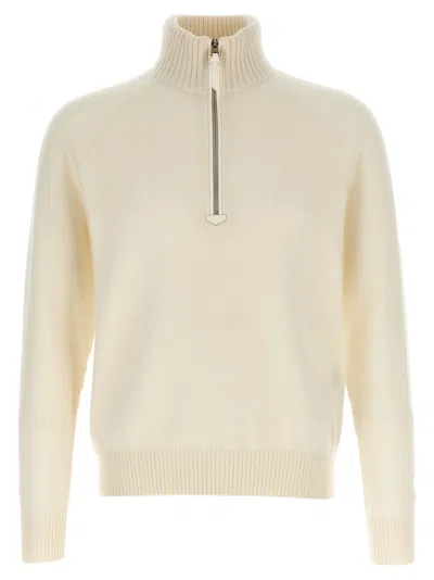 Tom Ford Half Zip Sweater Sweaters And Cardigans White