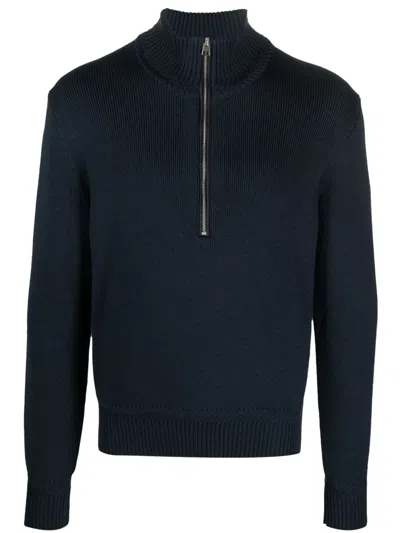 TOM FORD HALF-ZIP WOOL-SILK JUMPER