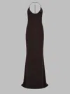 Tom Ford Halter Neck Slip Maxi Dress In Black