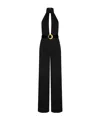 Tom Ford Halterneck Belted Jumpsuit In Black