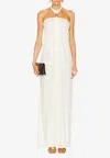 Tom Ford Gathered Sweetheart Strapless Jersey Evening Dress In White