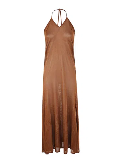 Tom Ford Halterneck Dress In Brown