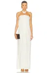 Tom Ford Gathered Sweetheart Strapless Jersey Evening Dress In White