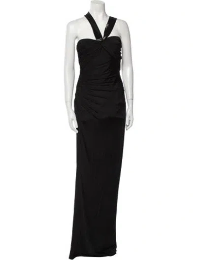 Pre-owned Tom Ford Halterneck Long Dress In Black