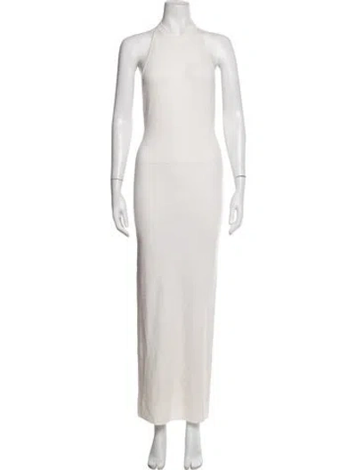 Pre-owned Tom Ford Halterneck Long Dress In Neutrals
