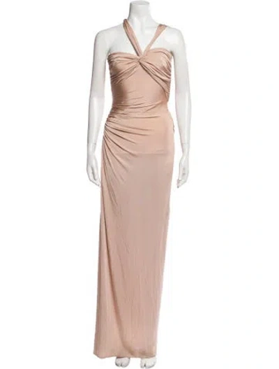 Pre-owned Tom Ford Halterneck Long Dress In Pink