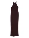 Tom Ford Halterneck Maxi Gown In Burgundy