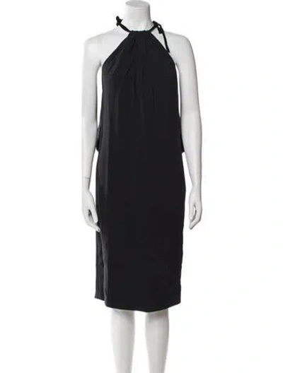 Pre-owned Tom Ford Halterneck Midi Length Dress In Black