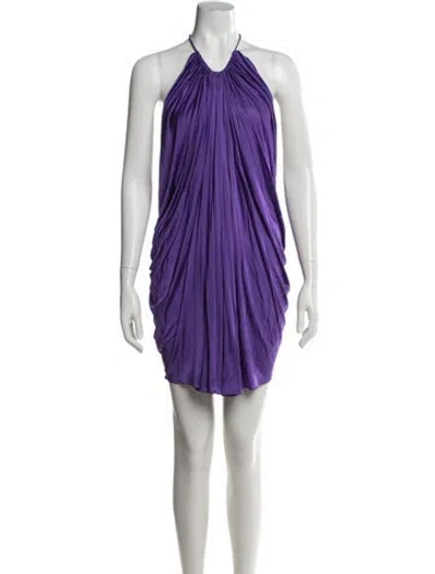 Pre-owned Tom Ford Halterneck Mini Dress W/ Tags In Purple