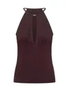 Tom Ford Halterneck Top In Burgundy