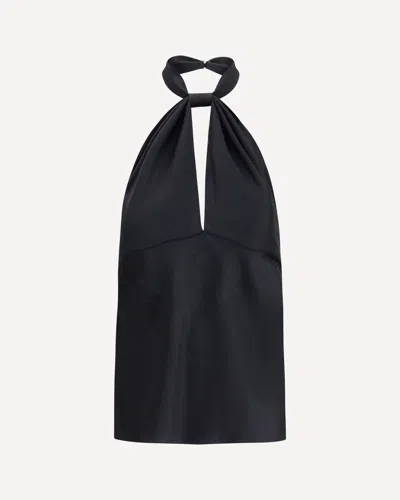 Tom Ford Knotted Halter Neck Top In Black