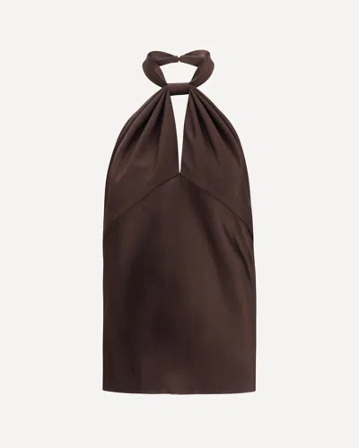 Tom Ford Halterneck Top In Brown