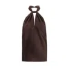 Tom Ford Cutout Satin-crepe Halterneck Top In Brown
