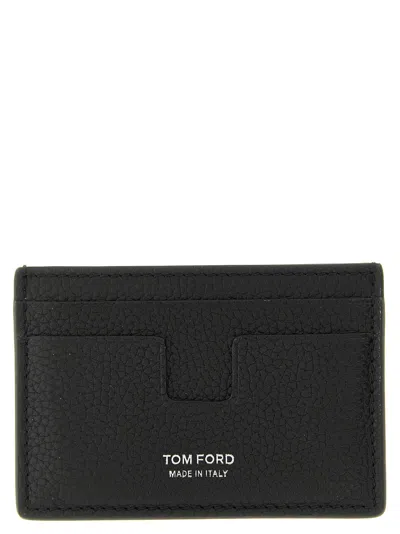 Tom Ford Hammered Card Holder In Black