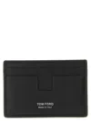 Tom Ford Hammered Leather Card Case In Black