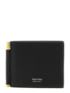 Tom Ford Grain Soft Money Clip Black Cardholder In Black