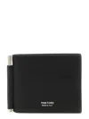 Tom Ford Grain Soft Money Clip Black Cardholder In Black