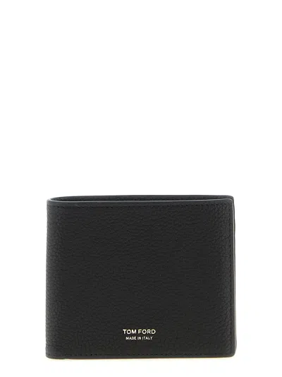 Tom Ford Hammered Leather Wallet In Black